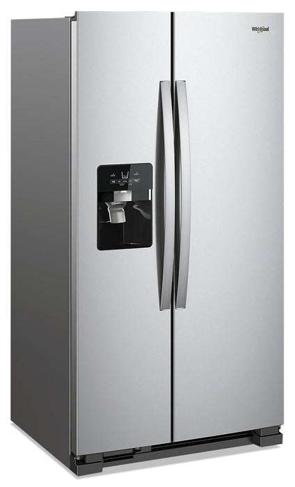 Réfrigérateur Whirlpool de 21 pi³ et de 33 po à compartiments juxtaposés - acier inoxydable résistant aux traces de doigts - WRS321SDHZ