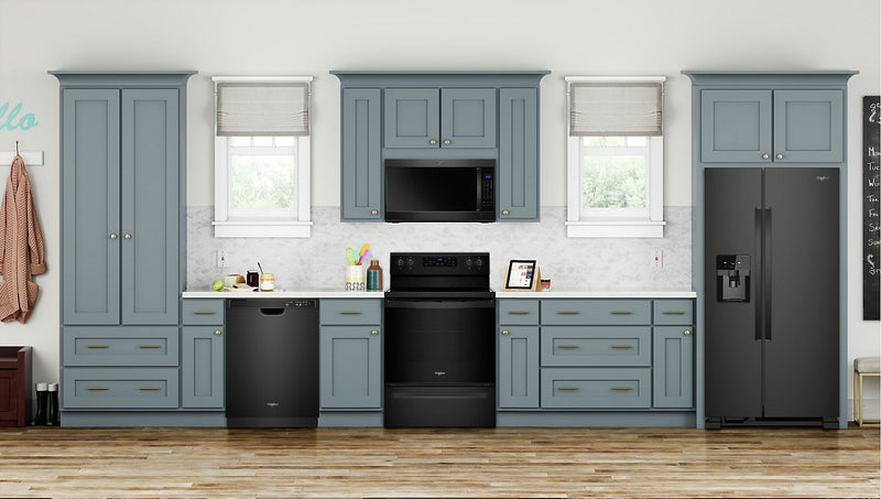 Réfrigérateur Whirlpool de 25 pi³ et de 36 po à compartiments juxtaposés - noir - WRS325SDHB