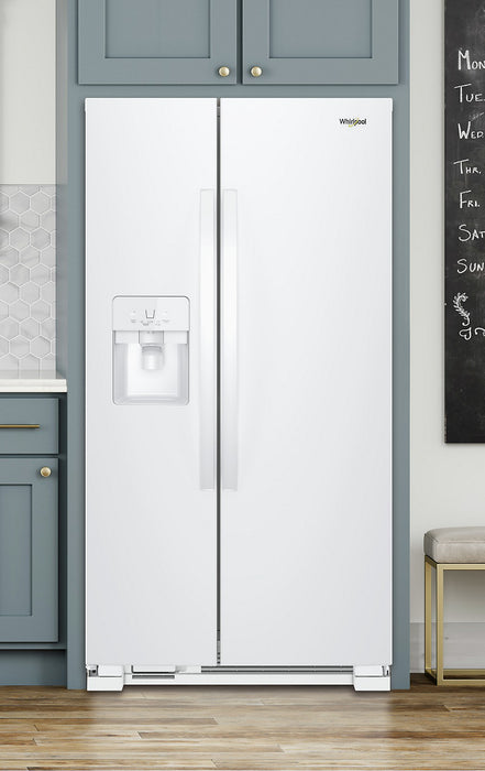 Réfrigérateur Whirlpool de 25 pi³ et de 36 po à compartiments juxtaposés - blanc - WRS325SDHW