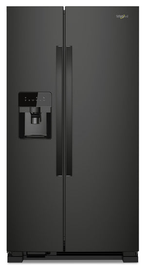Réfrigérateur Whirlpool de 21 pi³ et de 33 po à compartiments juxtaposés - noir - WRS331SDHB