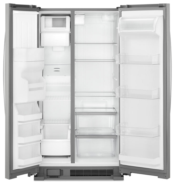 Réfrigérateur Whirlpool de 21 pi³ et de 33 po à compartiments juxtaposés - acier inoxydable monochrome - WRS331SDHM