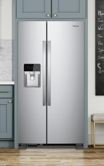 Réfrigérateur Whirlpool de 21 pi³ et de 33 po à compartiments juxtaposés - acier inoxydable monochrome - WRS331SDHM