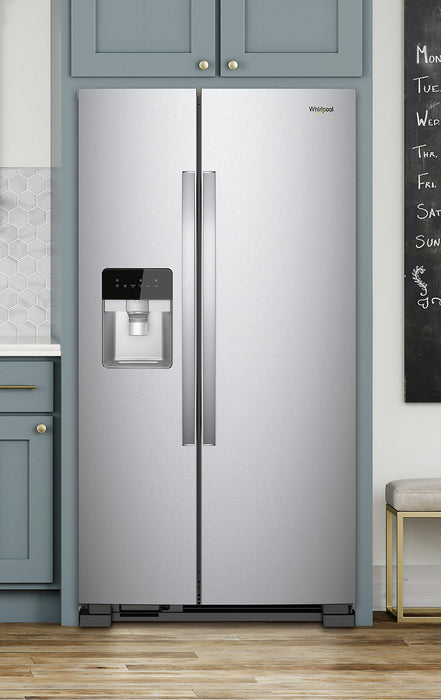 Réfrigérateur Whirlpool de 25 pi³ et de 36 po à compartiments juxtaposés - acier inoxydable monochrome - WRS335SDHM