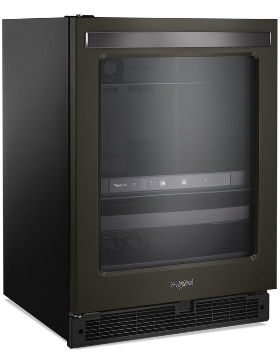 Refroidisseur à vin Whirlpool de 5,2 pi³ et de 24 po sous le comptoir - acier inoxydable noir - WUB50X24HV