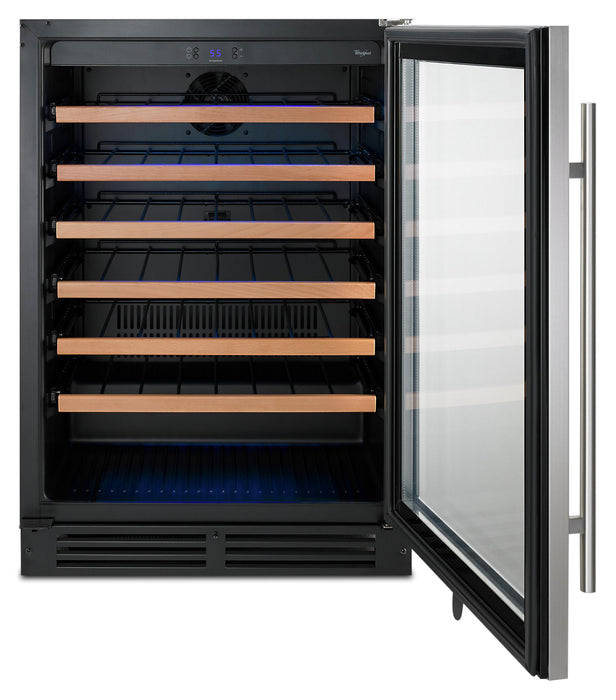 Réfrigérateur à vin Whirlpool de 5 pi³ et de 24 po sous le comptoir - acier inoxydable - WUW35X24DS