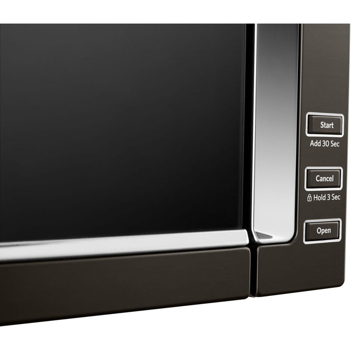 Four à micro-ondes à hotte intégrée mince KitchenAid de 1,1 pi³ avec cuisson à 950 W - acier inoxydable noir avec fini PrintShieldMC - YKMLS311HBS