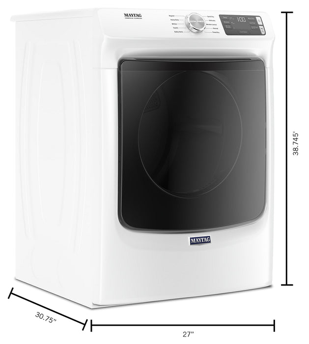 Sécheuse à gaz Maytag de 7,3 pi³ - blanche - superposable - MGD5630HW