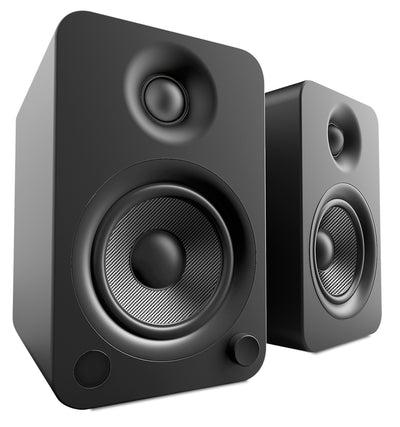 Kanto Living Speaker - Kanto YU4 Powered Bluetooth Bookshelf Speakers with Phono Preamp for Turntable - YU4MB