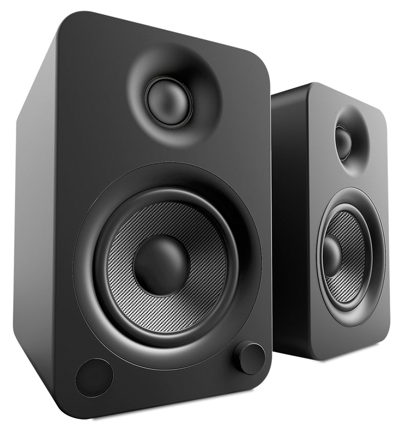 Kanto Living Speaker - Kanto YU4 Powered Bluetooth Bookshelf Speakers with Phono Preamp for Turntable - YU4MB