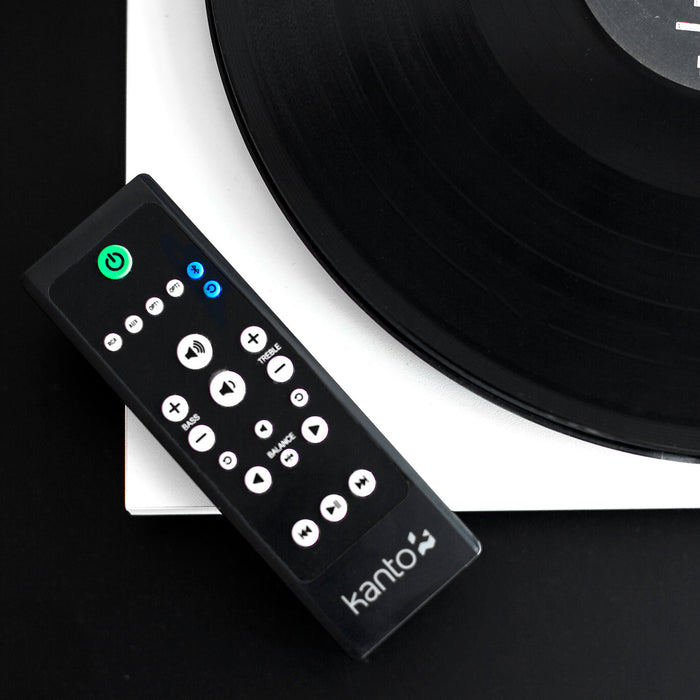 Haut-parleurs d'étagère Kanto YU6 alimentés par Bluetooth avec préamplificateur phono pour tourne-disques 