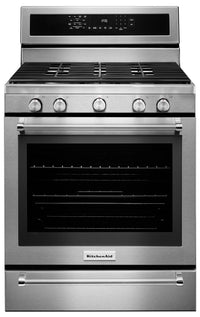 Cuisinière à gaz KitchenAid de 5,8 pi³ à convection avec tiroir-réchaud — acier inoxydable