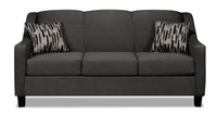 Sofa Alda en chenille - anthracite