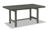 Table de salle à manger Alto de 65 po à 83 po (L) avec rallonge et base à tréteaux - grise