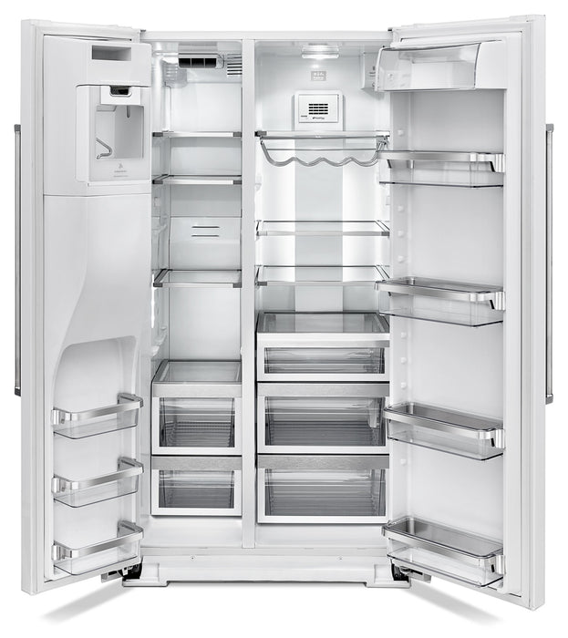 Réfrigérateur KitchenAid de 24,8 pi³ de profondeur régulière à compartiments juxtaposés - blanc