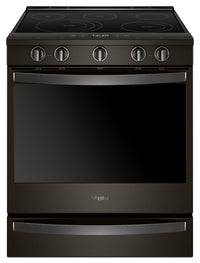  Cuisinière électrique intelligente Whirlpool de 6,4 pi³ avec friture à air et technologie AquaLiftMD…