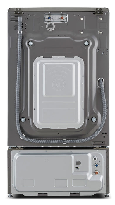 Ensemble LG avec laveuse, sécheuse électrique, laveuse-piédestal et piédestal de type tiroir - acier