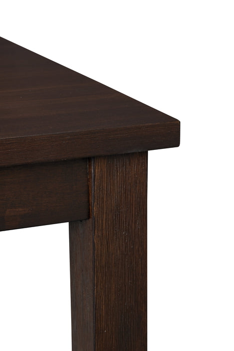 Table de salle à manger Astoria de 60 po (L) de hauteur comptoir avec tablettes intégrées - brune
