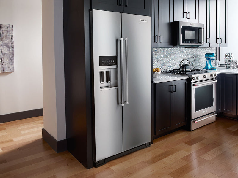 Réfrigérateur KitchenAid de 22,6 pi³ à compartiments juxtaposés – acier inoxydable