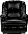 Fauteuil à inclinaison électrique Bmaxx en cuir contrecollé - noir