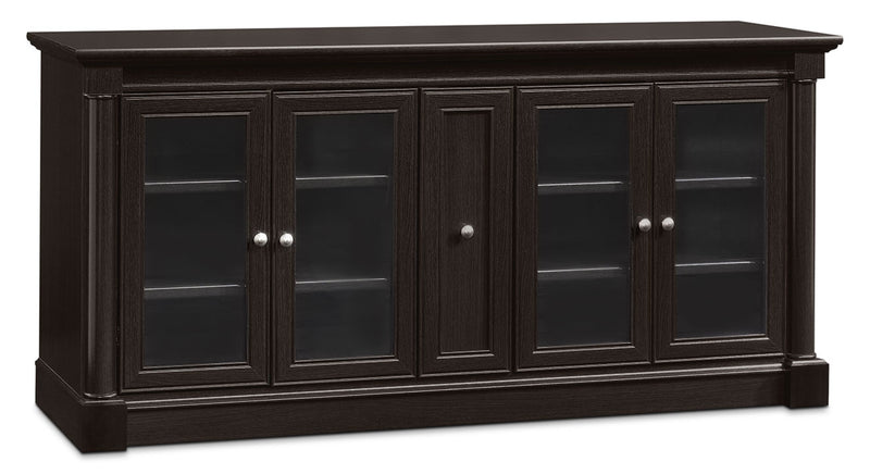Meuble pour téléviseur traditionnel Avery de 70 po avec rangement et système de gestion des câbles pour téléviseurs jusqu’à 80 po - brun foncé