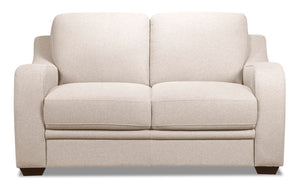 Benson Linen-Look Fabric Loveseat - Taupe | Causeuse Benson en tissu d'apparence lin - taupe | BEN2TPLV