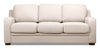 Sofa Benson en tissu d'apparence lin - taupe