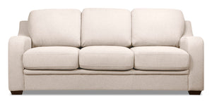 Sofa Benson en tissu d'apparence lin - taupe