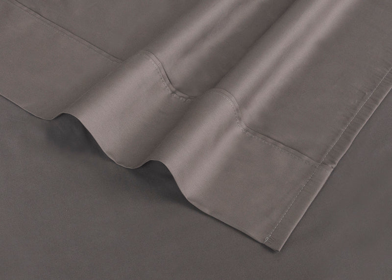 Ensemble de draps Hyper-Cotton BEDGEARMD 4 pièces pour lit double - gris