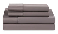 Ensemble de draps Hyper-Cotton BEDGEARMD 4 pièces pour grand lit - gris