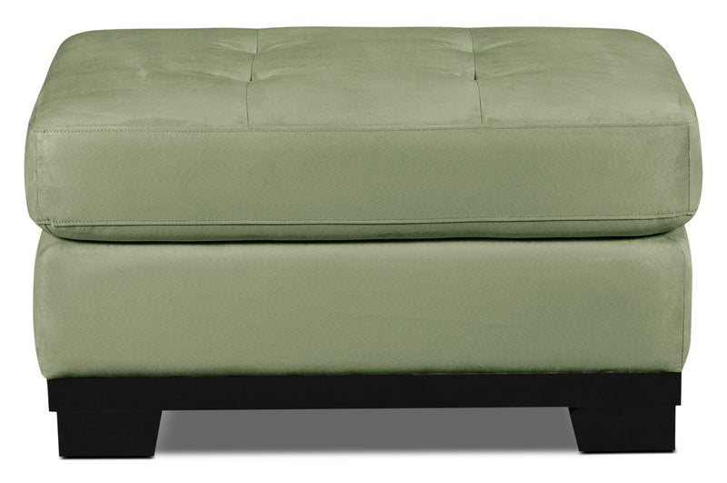 Pouf Oakdale en microsuède - poire