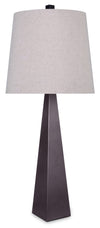 Lampe de table en métal bronze huilé