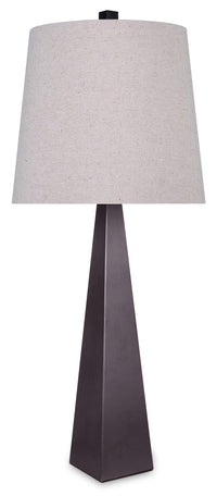 Lampe de table en métal bronze huilé