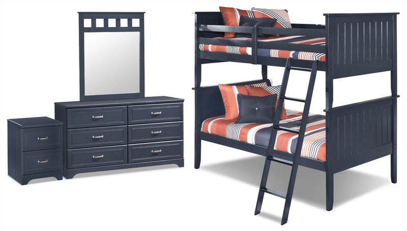 Ensemble Leo 6 pièces avec lits simples superposés