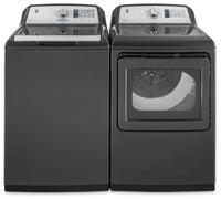 Laveuse à chargement par le haut de 5,3 pi³ et sécheuse électrique de 7,4 pi³ de GE