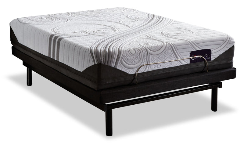 Matelas Ermano iComfort EFX3D Serta pour lit simple très long et base ajustable Motion Essentials 3