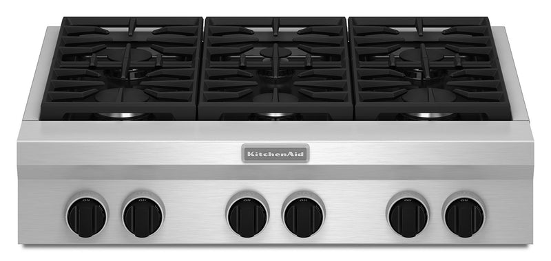Surface de cuisson à gaz KitchenAid de 36 po - KGCU467VSS