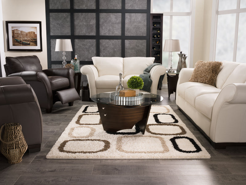Carpette à poil long géométrique - 5 pi x 8 pi