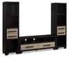 Meuble audio-vidéo Glendale 3 pièces avec rangement et système de gestion des câbles pour téléviseurs jusqu’à 65 po - espresso