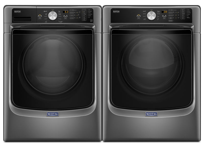 Laveuse à chargement frontal de 5,2 pi³ et sécheuse électrique de 7,4 pi³ de Maytag – ardoise