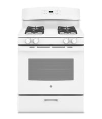  Cuisinière à gaz GE de 4,8 pi³ avec brûleur à mijotage précis et brûleur scellé sur la surface de cu…