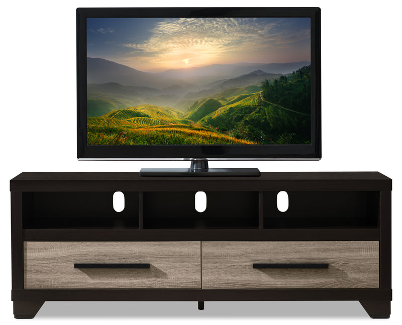 Meuble pour téléviseur Glendale de 60 po avec rangement et système de gestion des câbles pour téléviseurs jusqu’à 65 po - gris