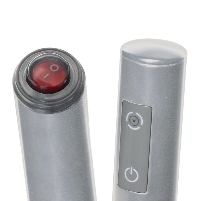 Porte-serviette chauffant électrique Liazzo d’Ancona à 8 barres avec minuterie intégrée - acier inoxydable