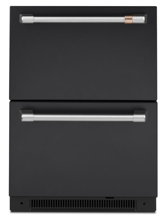 Réfrigérateur Café de 5,7 pi³ et de 24 po à 2 tiroirs - noir mat - CDE06RP3ND1