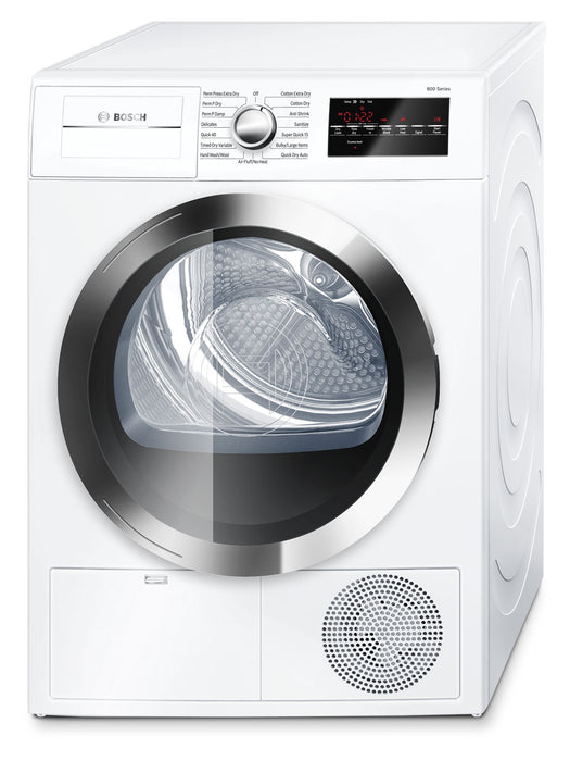 Laveuse de 2,2 pi³ et sécheuse par condensation de 4,0 pi³ de série 800 compacte de Bosch - blanches