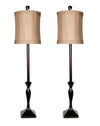 Ensemble 2 lampes de table grain de café