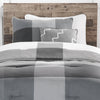 Ensemble d'édredon Charlie de 3 pièces pour lit simple - gris