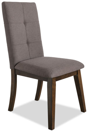 Chaise de salle à manger Chelsea en tissu – brune