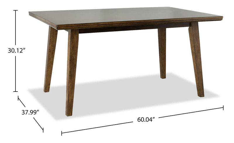 Table de salle à manger Chelsea de 60 po (L) - brun noyer