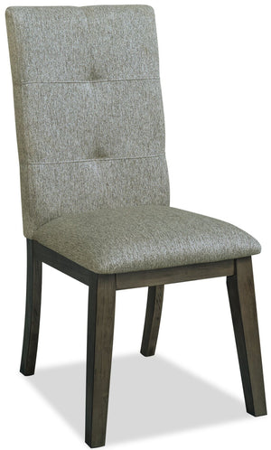 Chaise de salle à manger Chelsea en tissu - gris-brun