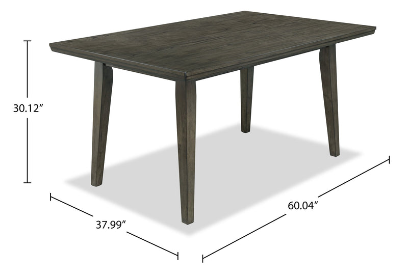 Table de salle à manger Chelsea de 60 po (L) - gris-brun